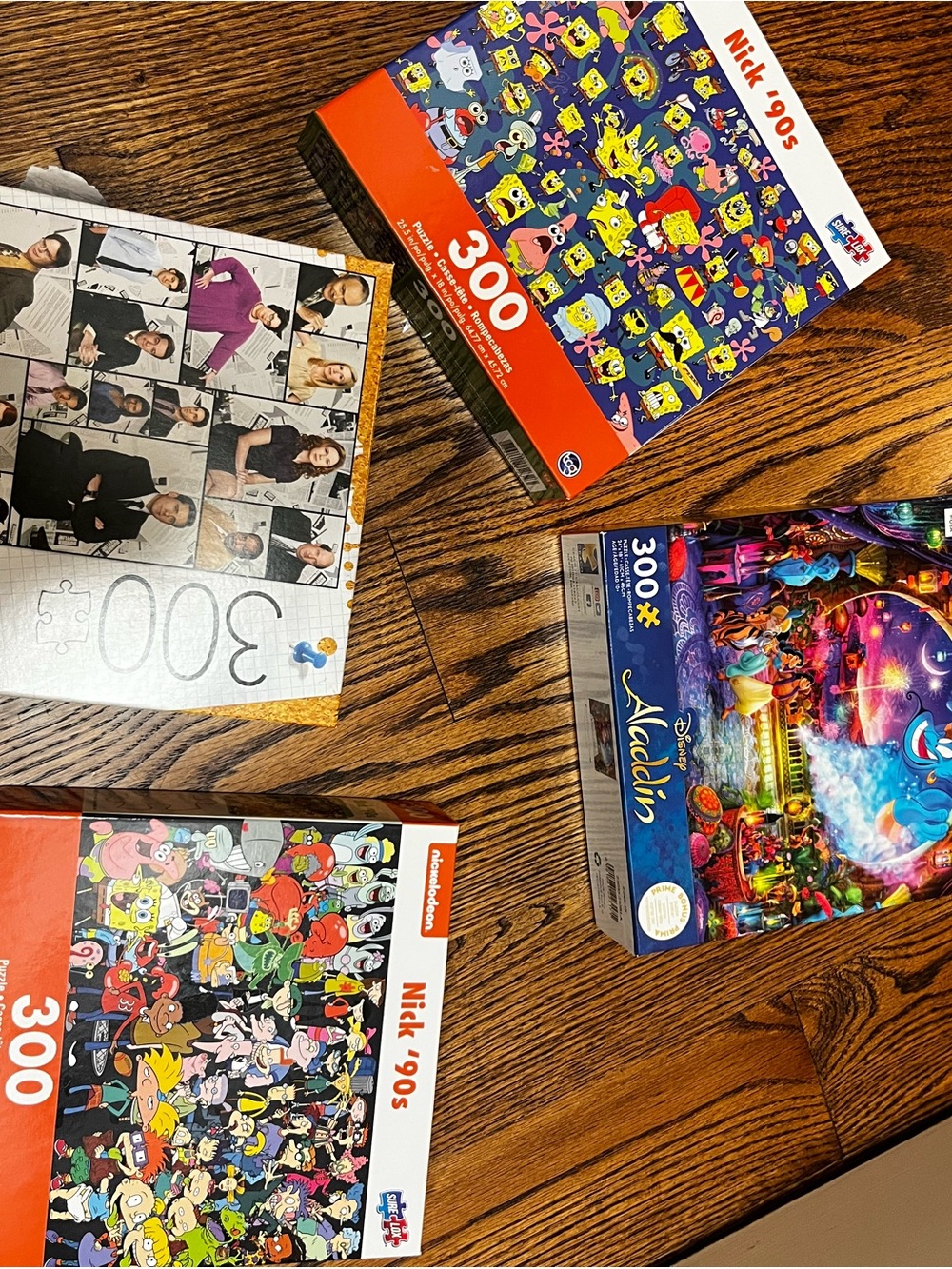 300-Piece Jigsaw Puzzles- Disney, SpongeBob, The Office, Nick ‘90s